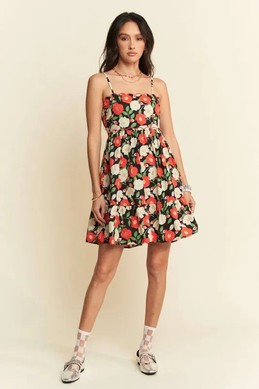The🫧Rose🫧Garden | Davi & Dani Floral Scalloped Cutout Back Mini Dress