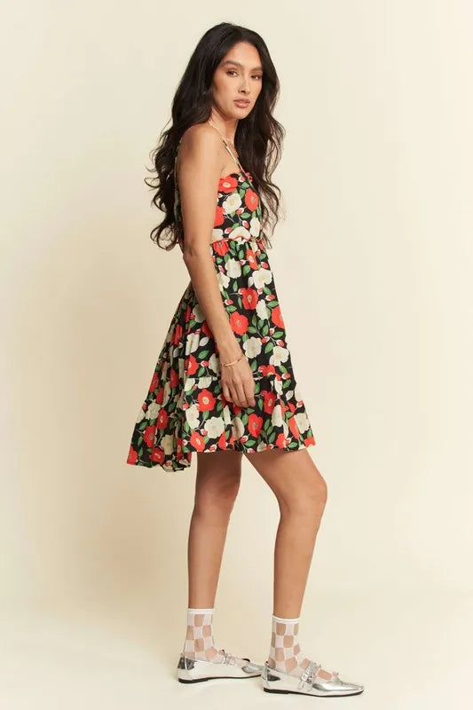 The🫧Rose🫧Garden | Davi & Dani Floral Scalloped Cutout Back Mini Dress