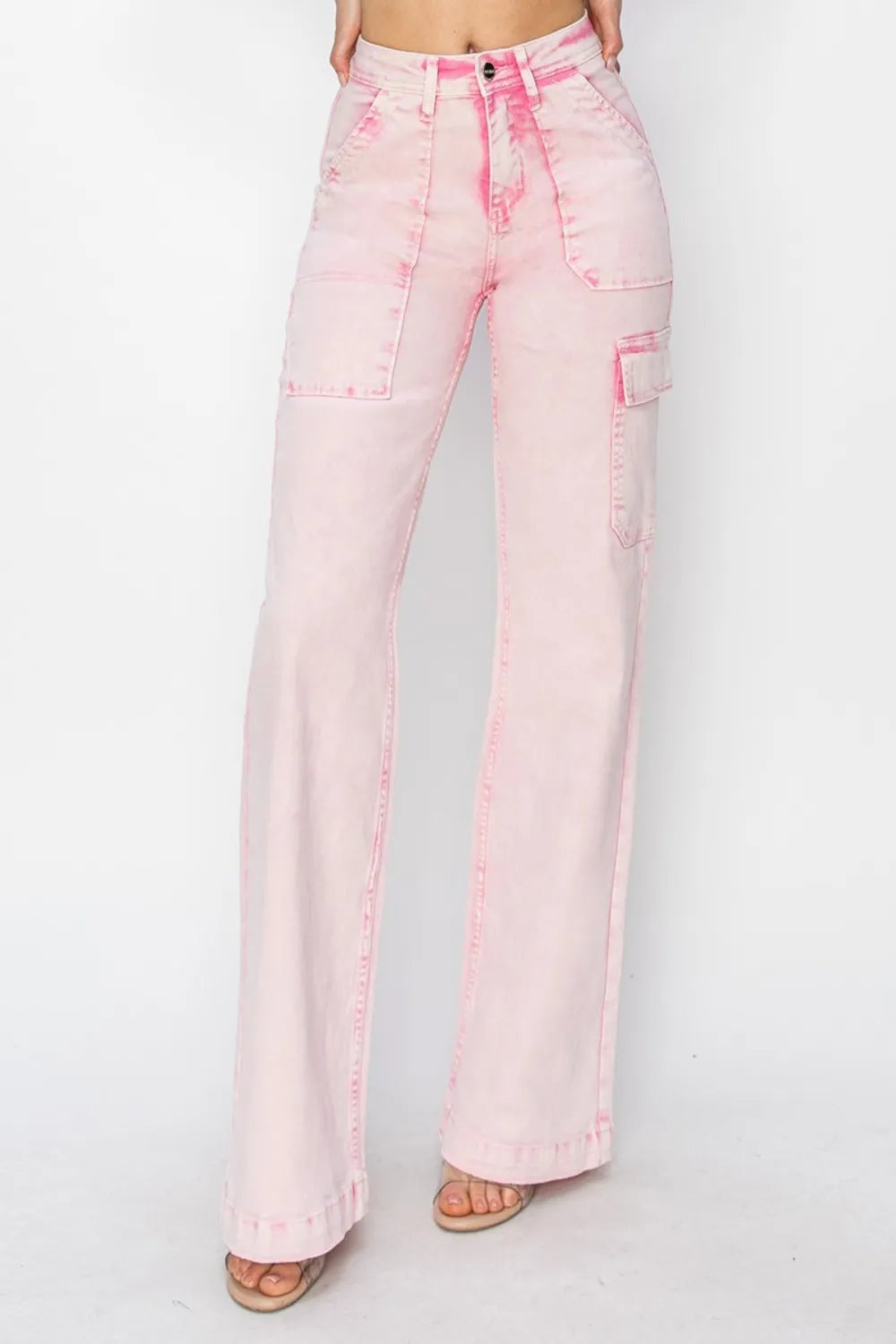The🫧Rose🫧Garden | RISEN Full Size High Rise Cargo Pocket Jeans-The🫧Rose🫧Garden