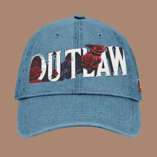 life on the Rose | denim hat (embroidery)