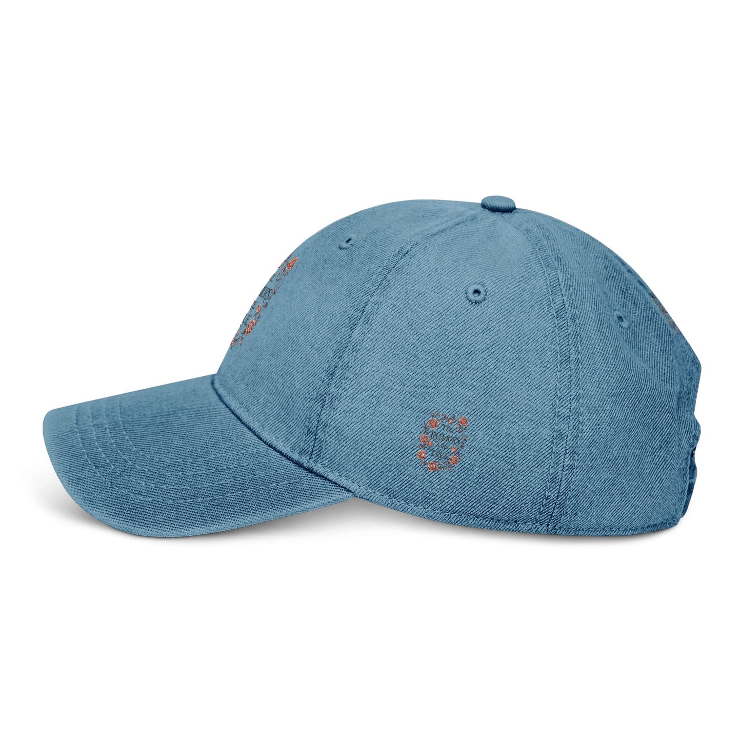 off duty | Denim Embroidered Cap