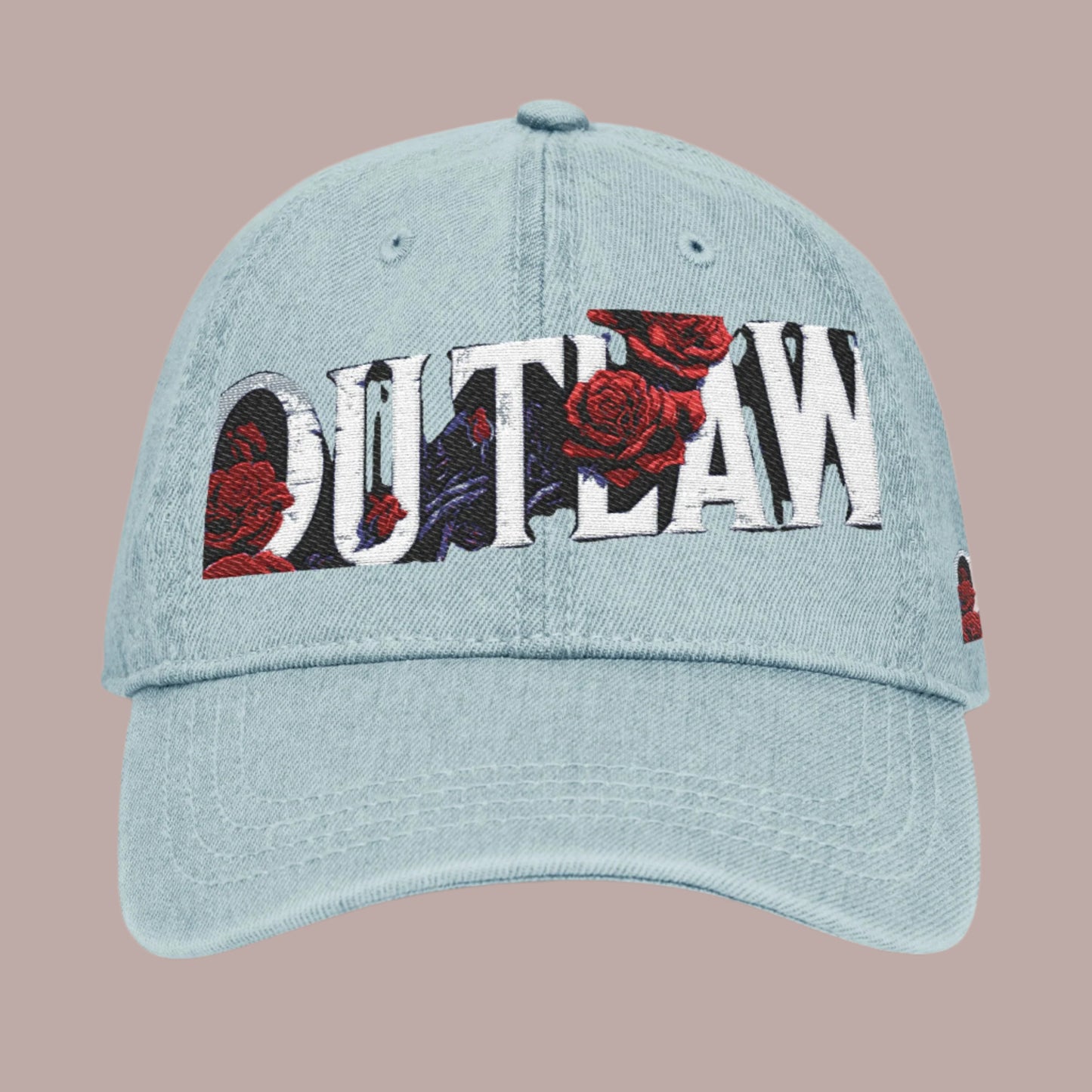 life on the Rose | denim hat (embroidery)