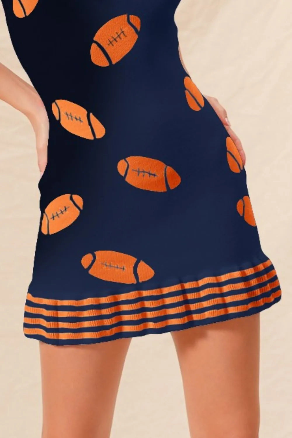 SO ME Gameday Football Knitted Mini Dress
